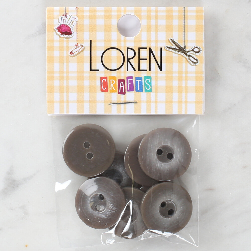 Loren Crafts 8'li Düğme Vizon - 1154